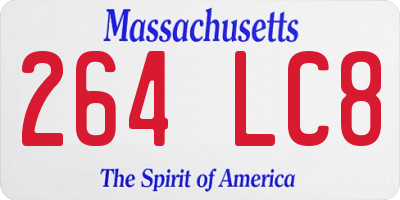 MA license plate 264LC8