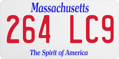 MA license plate 264LC9
