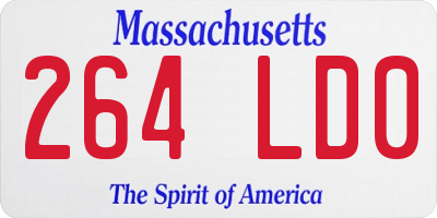 MA license plate 264LD0