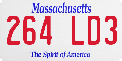 MA license plate 264LD3