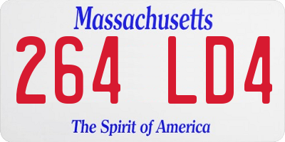 MA license plate 264LD4