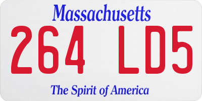 MA license plate 264LD5