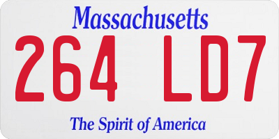 MA license plate 264LD7