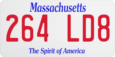 MA license plate 264LD8