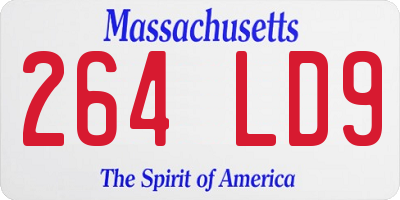 MA license plate 264LD9