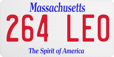 MA license plate 264LE0