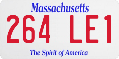 MA license plate 264LE1