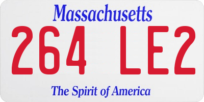 MA license plate 264LE2