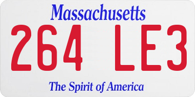 MA license plate 264LE3