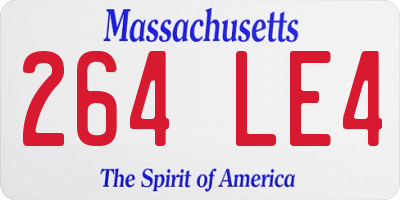 MA license plate 264LE4