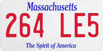 MA license plate 264LE5