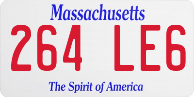 MA license plate 264LE6