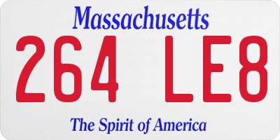 MA license plate 264LE8