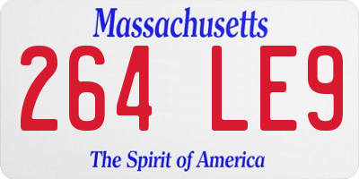 MA license plate 264LE9