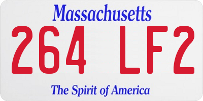 MA license plate 264LF2