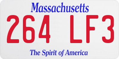 MA license plate 264LF3