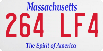 MA license plate 264LF4