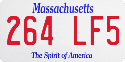MA license plate 264LF5