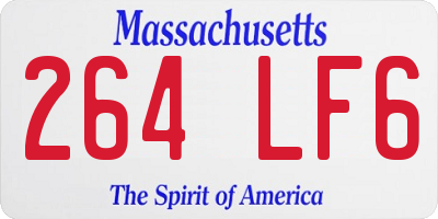 MA license plate 264LF6