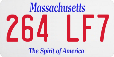 MA license plate 264LF7