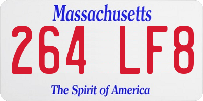 MA license plate 264LF8