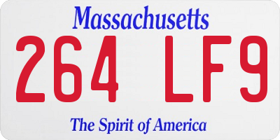 MA license plate 264LF9