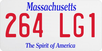 MA license plate 264LG1
