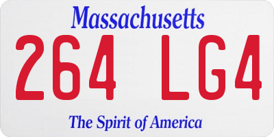 MA license plate 264LG4