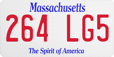 MA license plate 264LG5