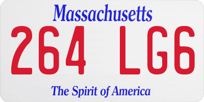MA license plate 264LG6