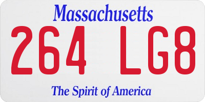 MA license plate 264LG8