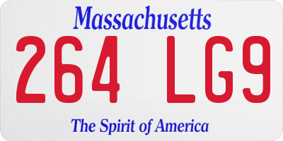 MA license plate 264LG9