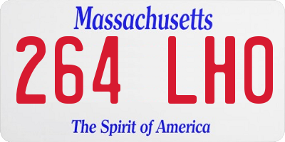 MA license plate 264LH0