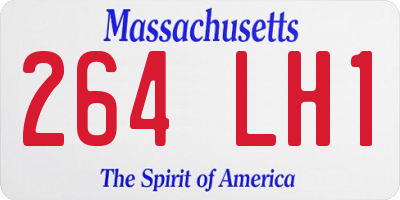 MA license plate 264LH1