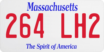 MA license plate 264LH2
