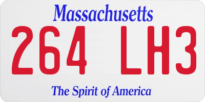 MA license plate 264LH3