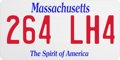 MA license plate 264LH4