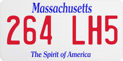MA license plate 264LH5