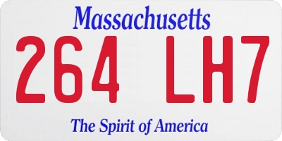 MA license plate 264LH7