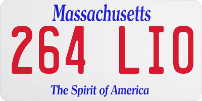 MA license plate 264LI0
