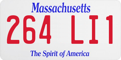 MA license plate 264LI1