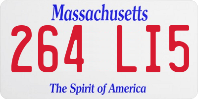 MA license plate 264LI5