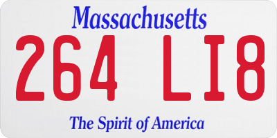 MA license plate 264LI8