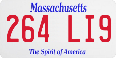 MA license plate 264LI9