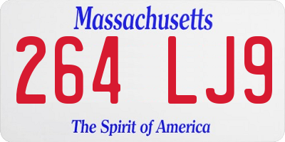 MA license plate 264LJ9