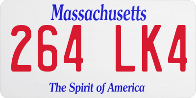 MA license plate 264LK4
