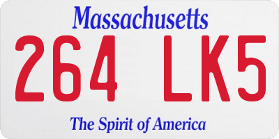 MA license plate 264LK5