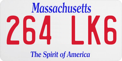MA license plate 264LK6