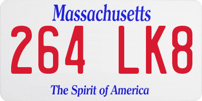 MA license plate 264LK8