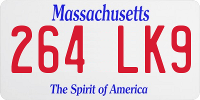 MA license plate 264LK9
